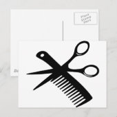 zwarte haarschaar briefkaart (Voorkant / Achterkant)