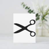 zwarte haarschaar briefkaart (Staand voorkant)