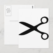 zwarte haarschaar briefkaart (Voorkant / Achterkant)