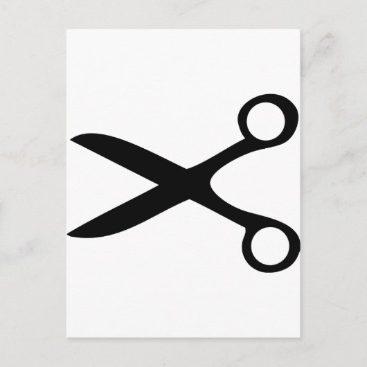 zwarte haarschaar briefkaart (Voorkant)