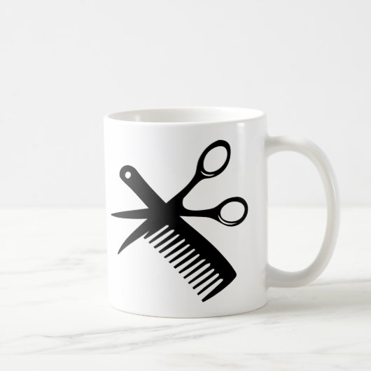 zwarte haarschaar koffiemok (Rechts)
