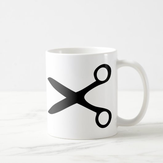 zwarte haarschaar koffiemok (Rechts)