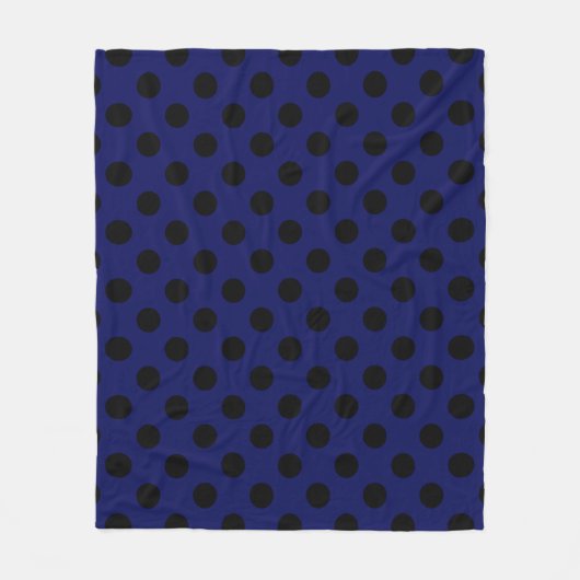 Zwarte haarstaartstippen op blauw fleece deken (Voorkant)