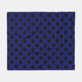 Zwarte haarstaartstippen op blauw fleece deken (Voorkant (Horizontaal))