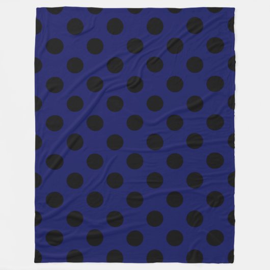 Zwarte haarstaartstippen op blauw fleece deken (Voorkant)