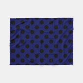 Zwarte haarstaartstippen op blauw fleece deken (Voorkant (Horizontaal))