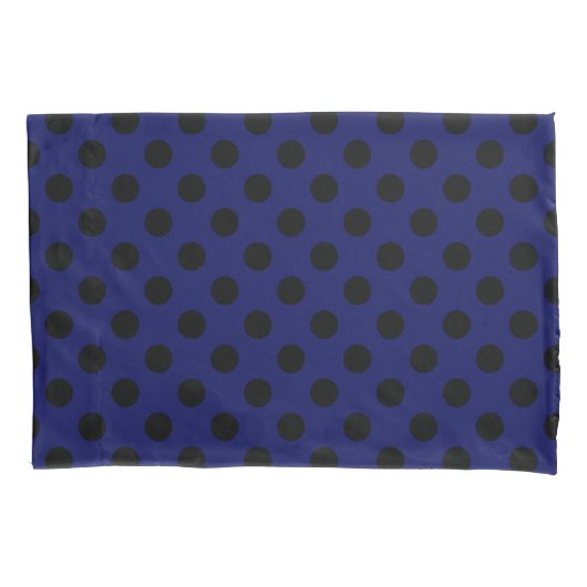 Zwarte haarstaartstippen op blauw kussensloop (Voorkant)