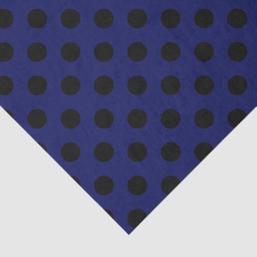 Zwarte haarstaartstippen op blauw tissuepapier (Detail)