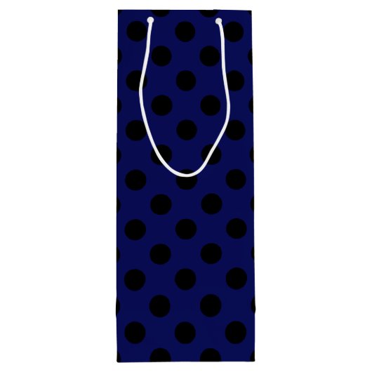 Zwarte haarstaartstippen op blauw wijn cadeautas (Achterkant)