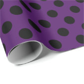Zwarte haarstaartstippen op paarse pruimen cadeaupapier (Rol Hoek)
