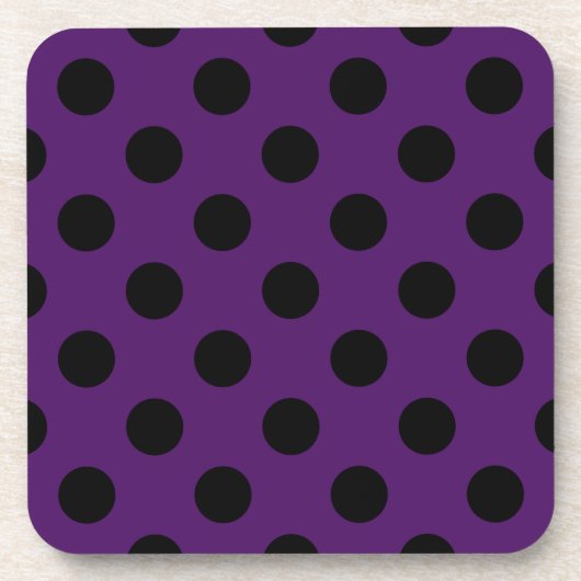 Zwarte haarstaartstippen op paarse pruimen onderzetter (Voorkant)