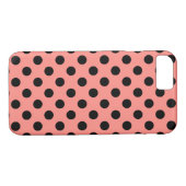 Zwarte haarstaartstippen op perziken Case-Mate iPhone case (Achterkant (Horizontaal))
