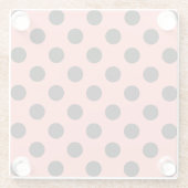 Zwarte haarstaartstippen op perziken glazen onderzetter (Achterkant)