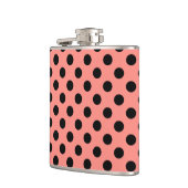 Zwarte haarstaartstippen op perziken heupfles (Links)