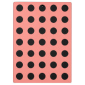 Zwarte haarstaartstippen op perziken klembord (Achterkant)