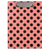 Zwarte haarstaartstippen op perziken klembord (Voorkant)