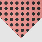 Zwarte haarstaartstippen op perziken tissuepapier (Detail)