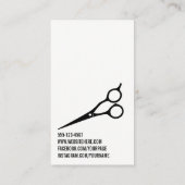 zwarte haarstaartstylist modern, eenvoudig minimaa visitekaartje (Achterkant)