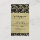 Zwarte haarstaartstylist  scharen visitekaartje (Achterkant)