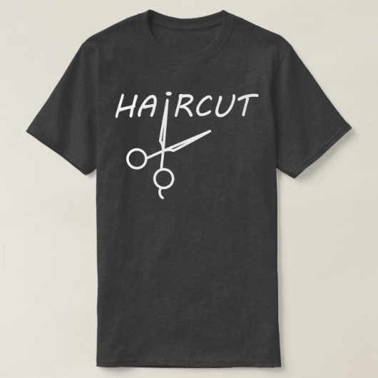 zwarte haarvlek op Barber T-shirt (Design voorkant)