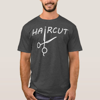zwarte haarvlek op Barber T-shirt