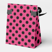 Zwarte haarvlekken op fuchsia bedankdoosjes (Achterkant)