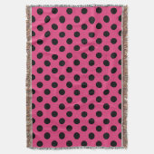 Zwarte haarvlekken op fuchsia deken (Voorkant Verticaal)