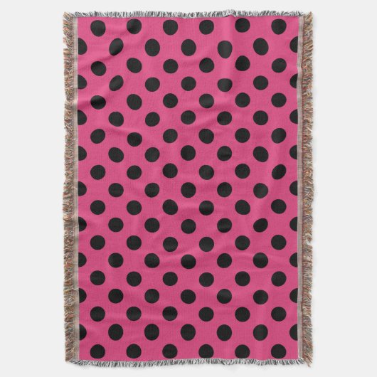 Zwarte haarvlekken op fuchsia deken (Voorkant Verticaal)