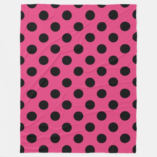 Zwarte haarvlekken op fuchsia fleece deken (Voorkant)
