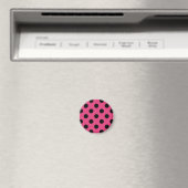 Zwarte haarvlekken op fuchsia magneet (Insitu (Vaatwasser))