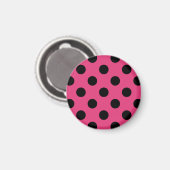 Zwarte haarvlekken op fuchsia magneet (Voorkant / Achterkant)