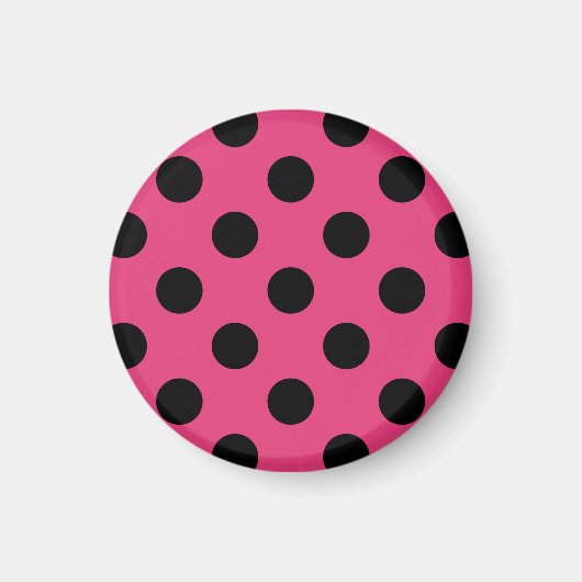 Zwarte haarvlekken op fuchsia magneet (Voorkant)