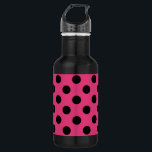 Zwarte haarvlekken op fuchsia waterfles<br><div class="desc">Zwarte haarvlekken op fuchsia</div>