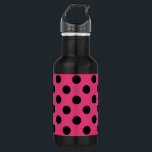 Zwarte haarvlekken op fuchsia waterfles<br><div class="desc">Zwarte haarvlekken op fuchsia</div>