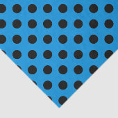 Zwarte haarvlekken op hemelblauw tissuepapier (Detail)