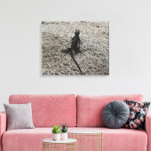 Zwarte Hagedis Canvas Afdruk (Insitu (Woonkamer))