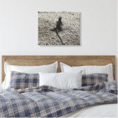 Zwarte Hagedis Canvas Afdruk (Insitu (Slaapkamer))