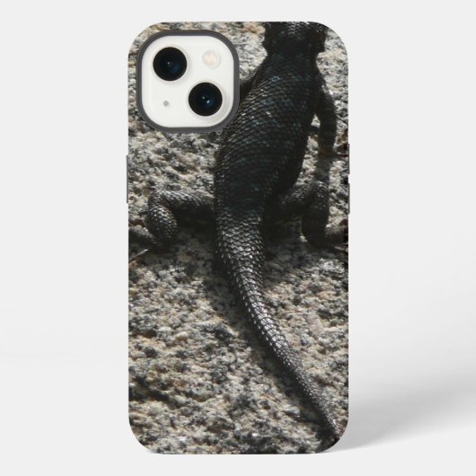Zwarte Hagedis iPhone Hoesje (Achterkant)