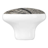 Zwarte Hagedis Keramische Knop (Zijkant)