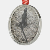 Zwarte Hagedis Metalen Ornament (Links)