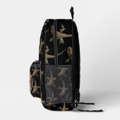 Zwarte Hagedis Monogram Naam Rugzak Cool (Rechts)