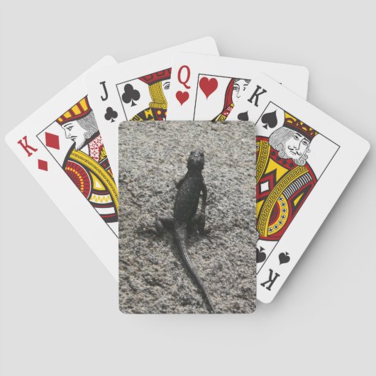 Zwarte Hagedis Pokerkaarten (Achterkant)