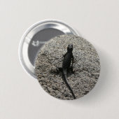 Zwarte Hagedis Ronde Button 5,7 Cm (Voorkant /achterkant)