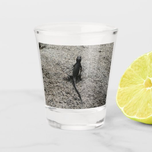 Zwarte Hagedis Shot Glas (Voorkant)