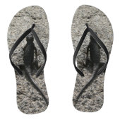 Zwarte Hagedis Teenslippers (Voetbed)