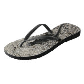 Zwarte Hagedis Teenslippers (Schuin)