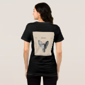zwarte half mouw t-shirt voor vrouwen (Achterkant volledig)