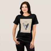 zwarte half mouw t-shirt voor vrouwen (Voorkant volledig)