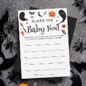 Zwarte Halloween Baby shower Baby Food Game Kaart