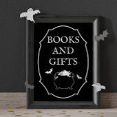 Zwarte Halloween Baby shower Boeken en geschenken Poster
